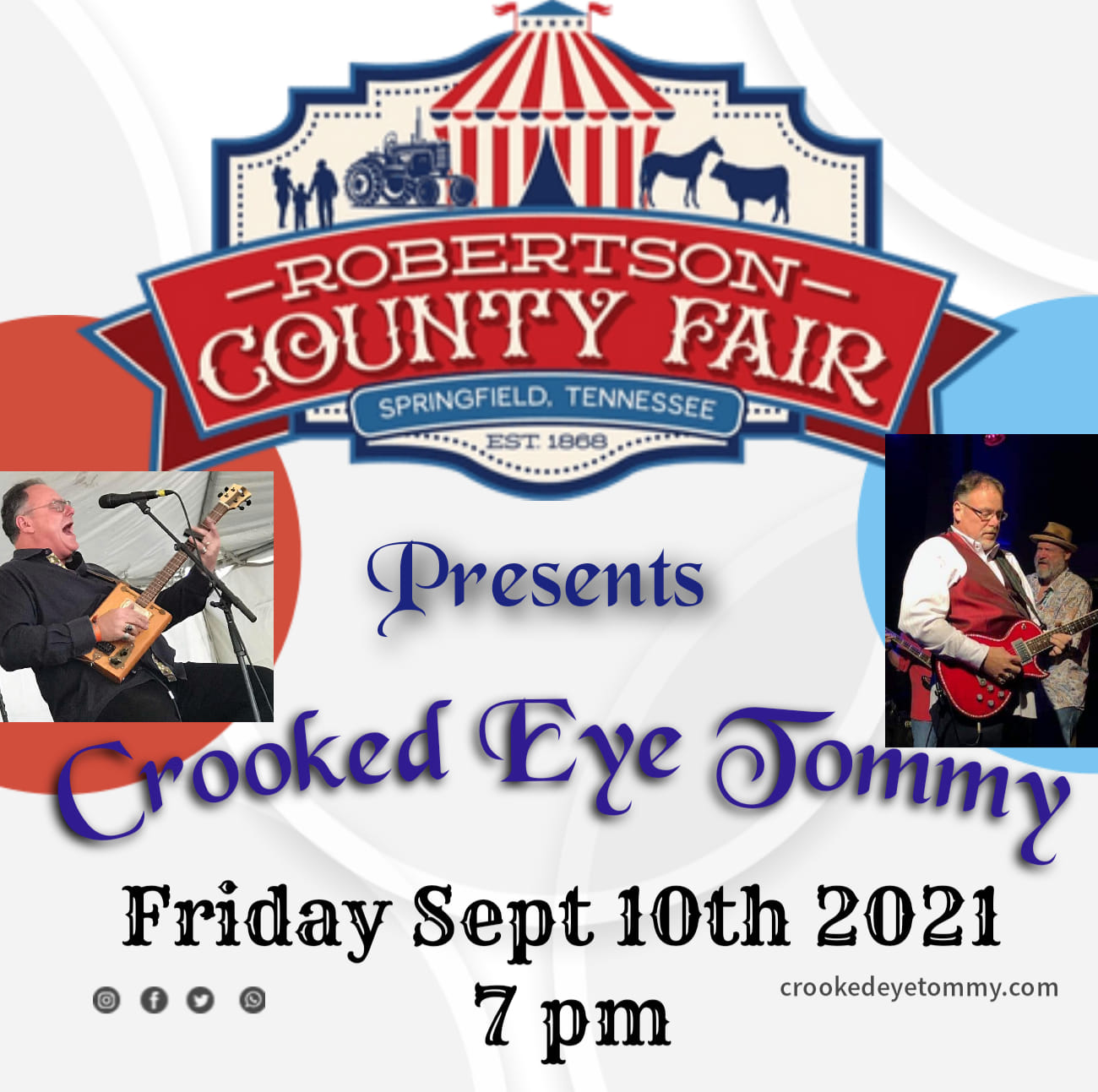 Crooked Eye Tommy The Robertson County Fair 9/10 Crooked Eye Tommy