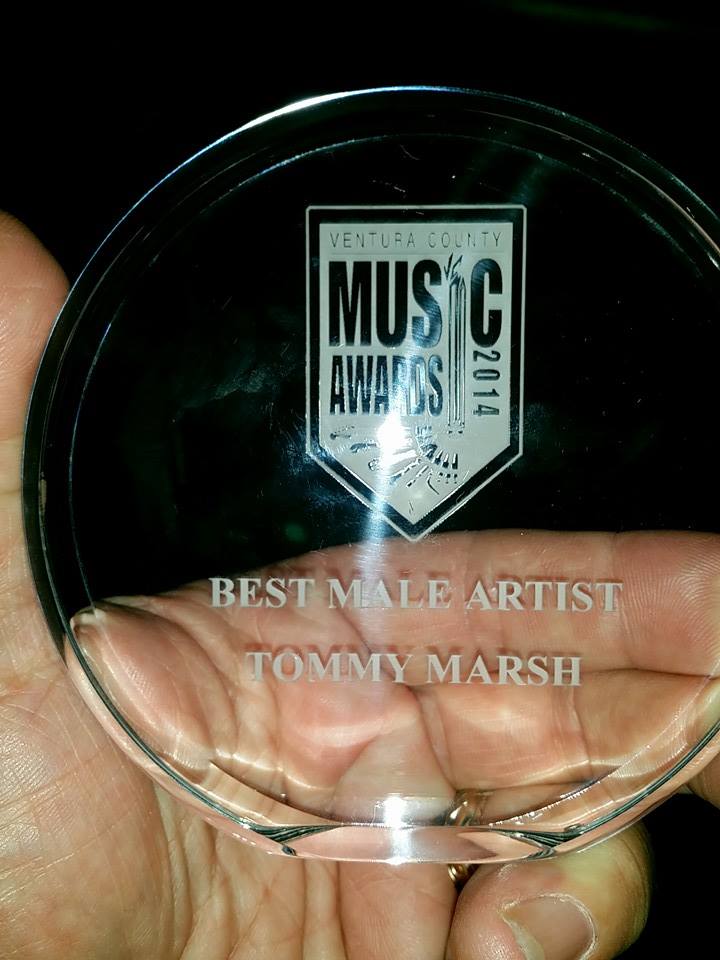 Tommy Marsh wins Best Male Artist at 2014 ventura County Music Awards!